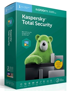 Phần mềm diệt virut Kaspersky Total Security (1 user 12 tháng)