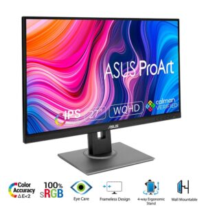Màn hình Asus ProArt Display PA278QV (Màn đồ họa/ 27.0Inch/ 2K (2560x1440)/ 5ms/ 75HZ/ 350cd/m2/ IPS/ Tích hợp Loa)