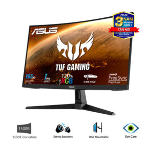 Màn hình Asus TUF Gaming VG27VH1B (Màn gaming/ 27.0Inch/ Màn cong/ Full HD/ 1ms/ 165Hz/ VA/ Tích hợp Loa)