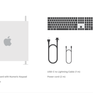 Máy tính Apple MacPro Xeon W - 8Core/32Gb/256Gb/ Radeon Pro 580X/Magic Mouse/ Magic Keyboard with Numeric Keypad (Tower Khung thép không gỉ có chân)