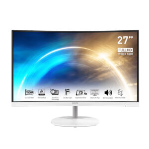 Màn hình MSI PRO MP271CW Trắng (Màn cong/ 27.0Inch/ Full HD/ 75HZ/ 250cd/m2/ VA/ Tích hợp Loa)